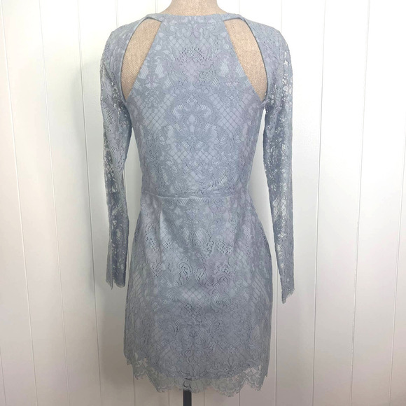 For Love and Lemons Eternal Love Lace Mini Dress in Powder Blue SZ M - Picture 8 of 11